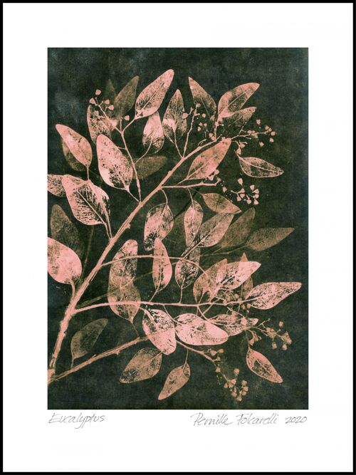 Eucalyptus 1 moss/blush 50x70 cm