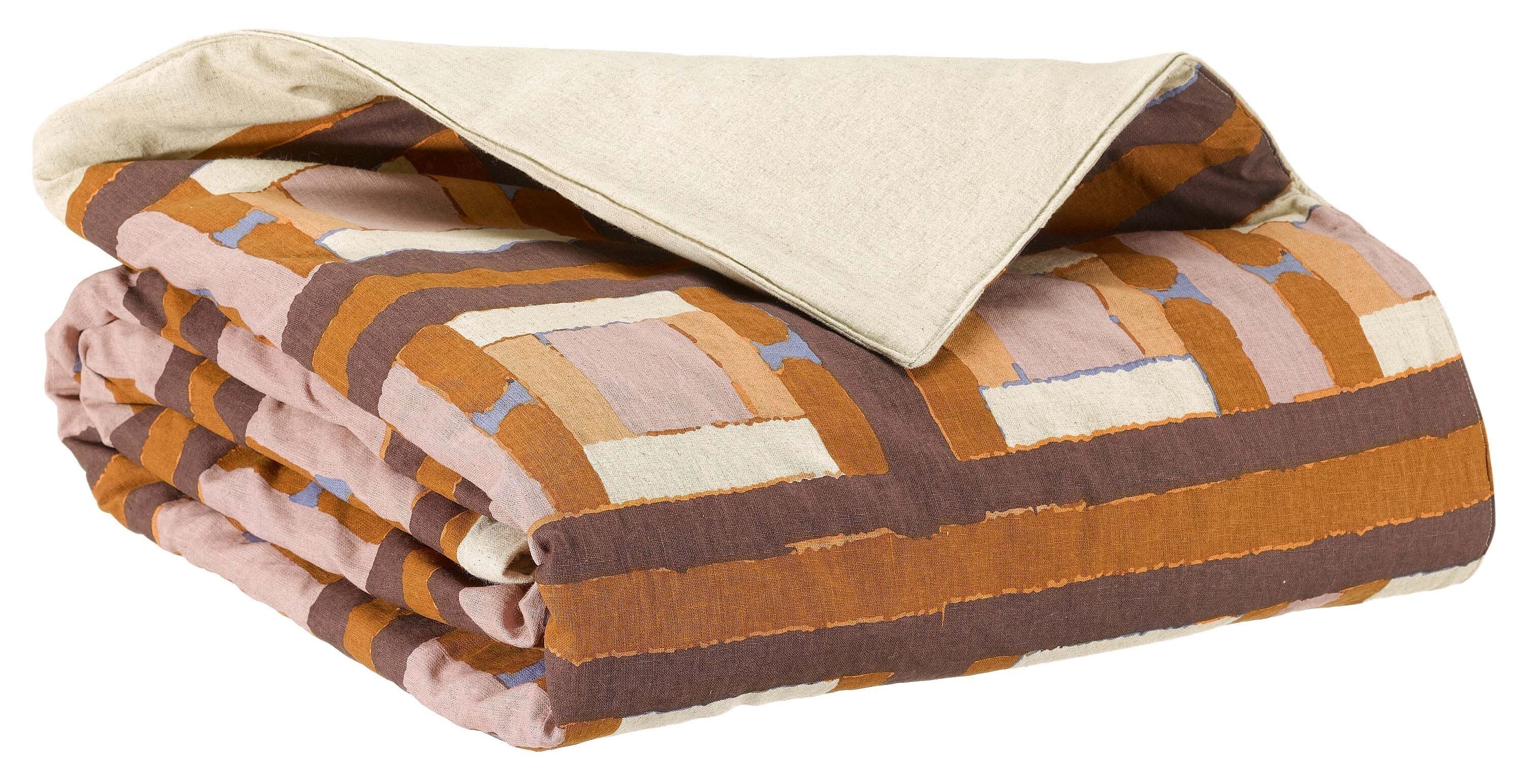 Taho Copper printed quilt 85 x 200