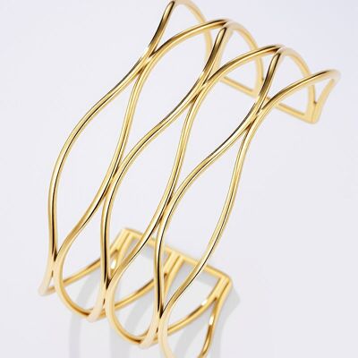 Bracelet jonc en acier inoxydable 324AQ306