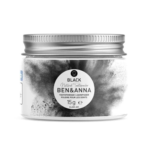 Toothpowder  Black - Glass Jar