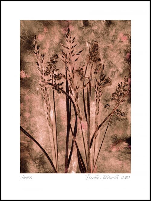 Grass dark blush 30x40 cm
