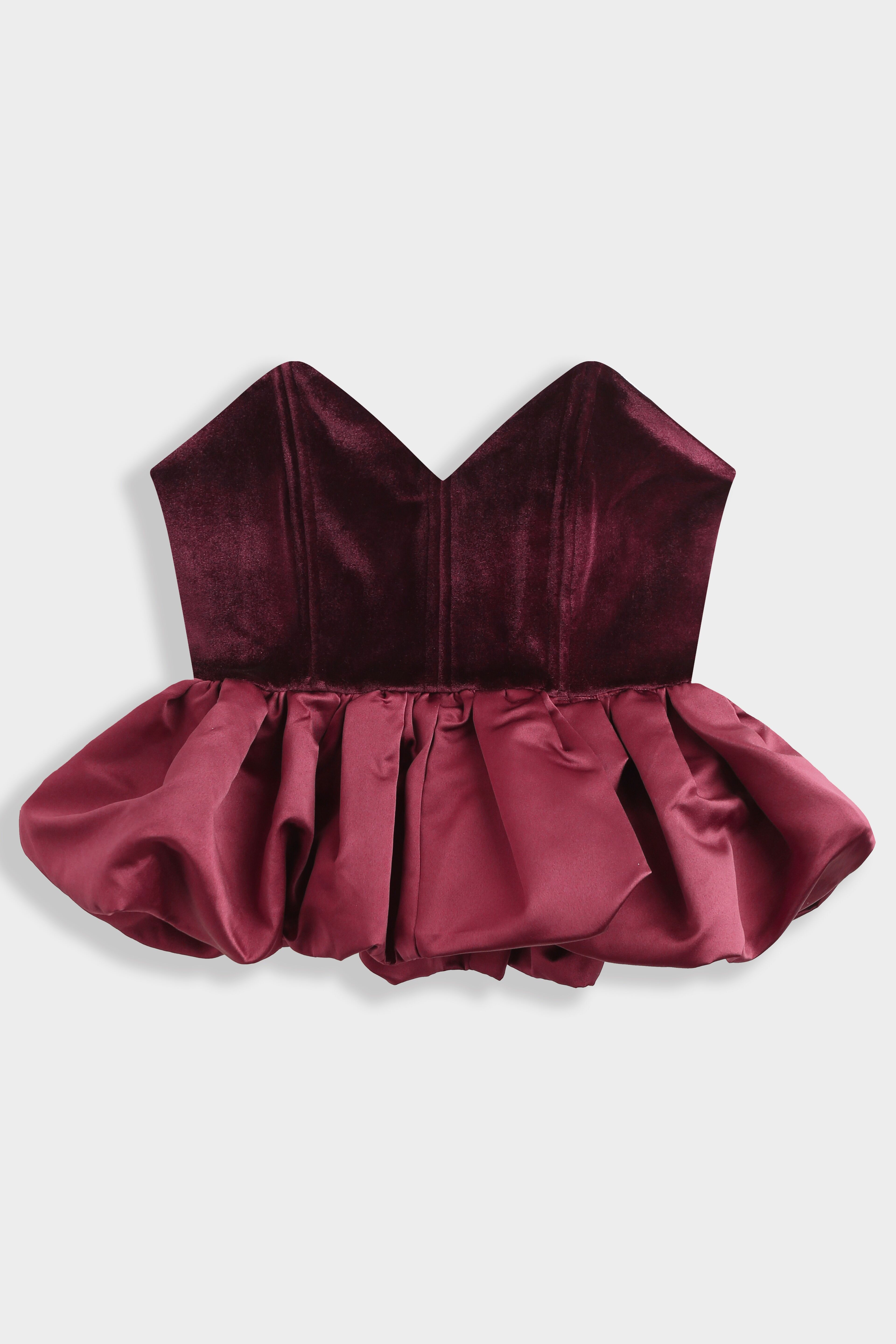 Top peplum bimatière PS9323