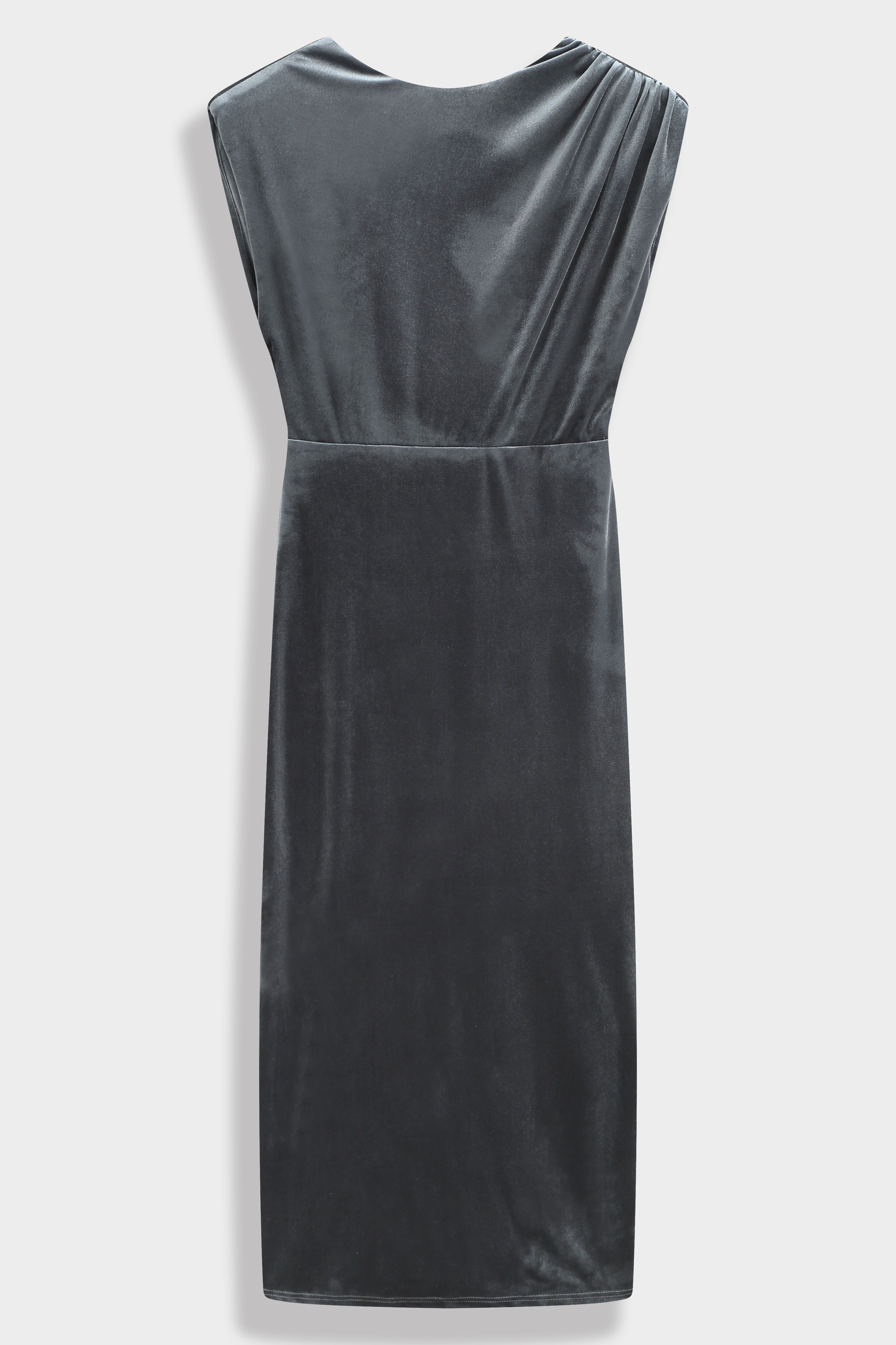 Robe longue sans manches en velours PS9357S