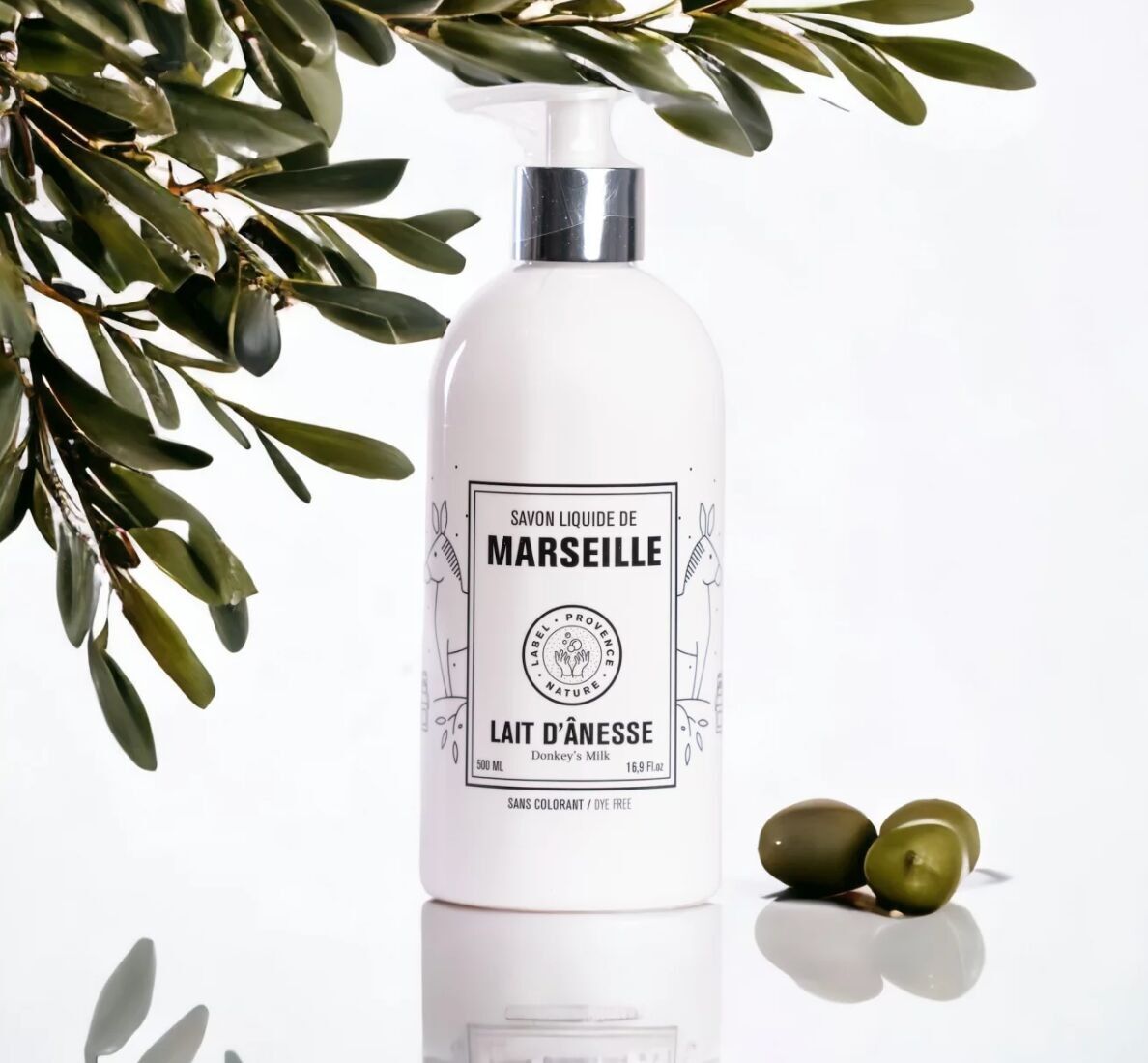 Marseille-Flüssigseife mit Eselsmilch 500ml