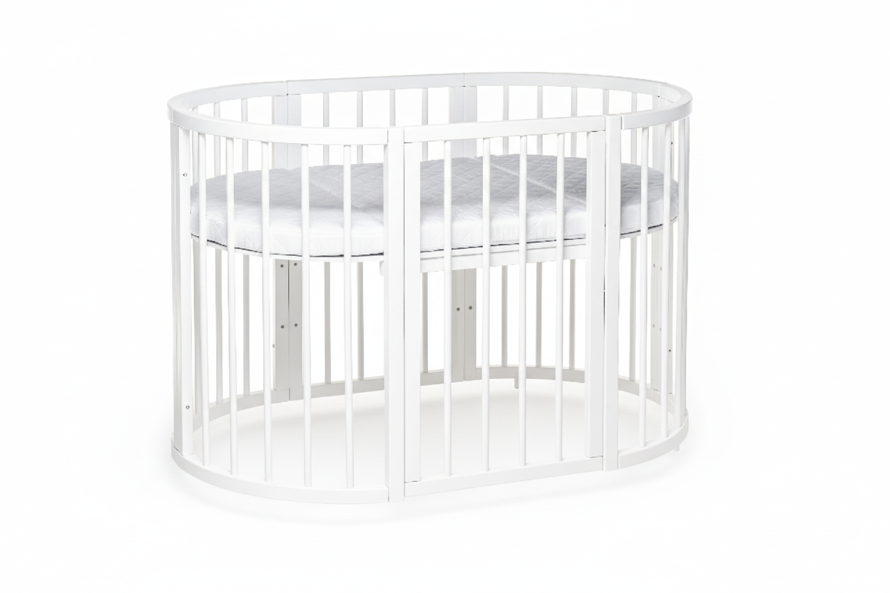 Buchenholz Babybett KOTTO ELIN 120x60 cm – Función 2 en 1