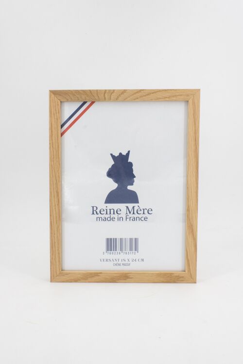 Cadre photo - Versant 18x24 cm - (made in France) en bois de Chêne et vitre en acrylique anti UV