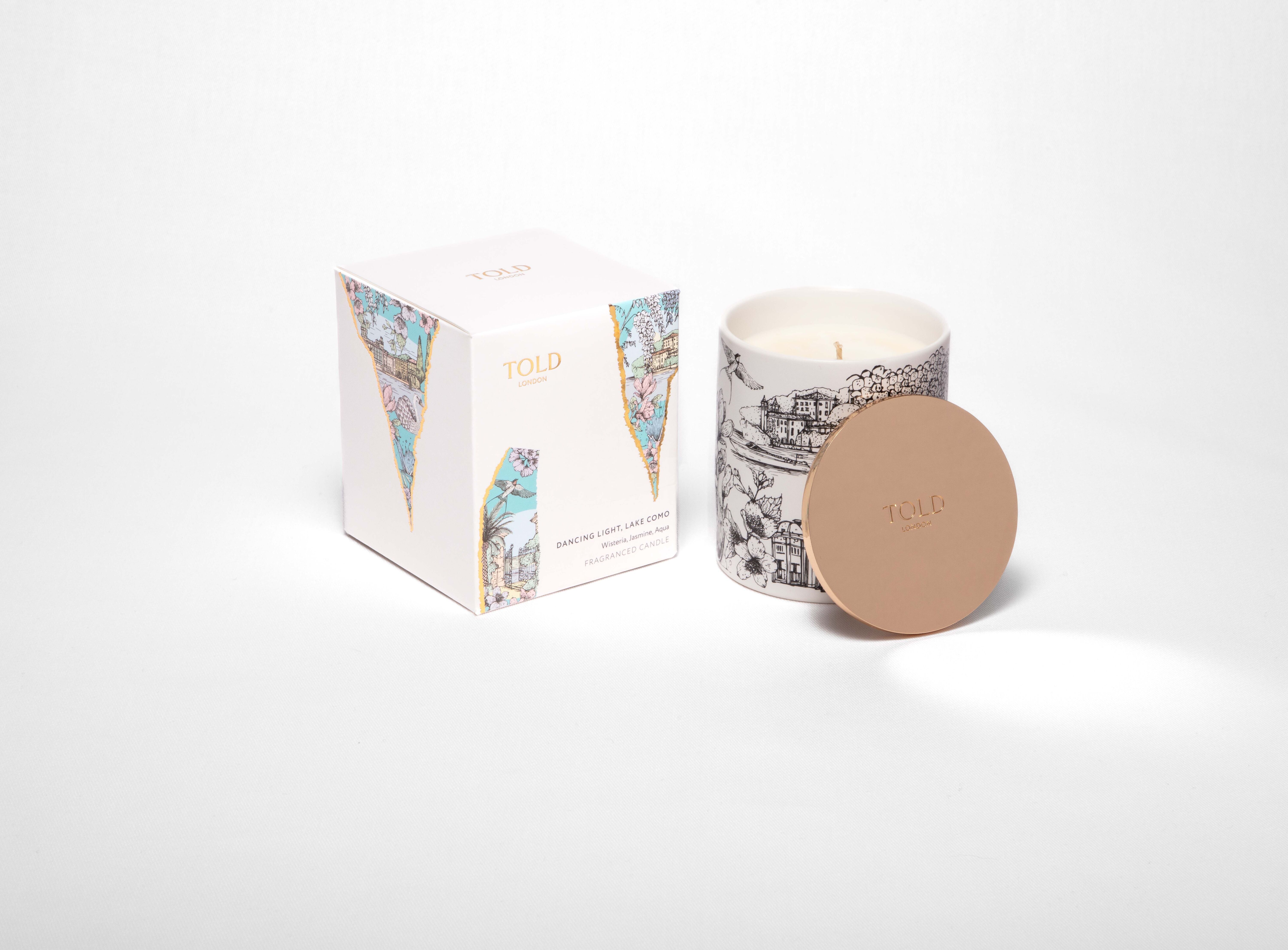 Tanzendes Licht, Kerze vom Comer See, 300 g