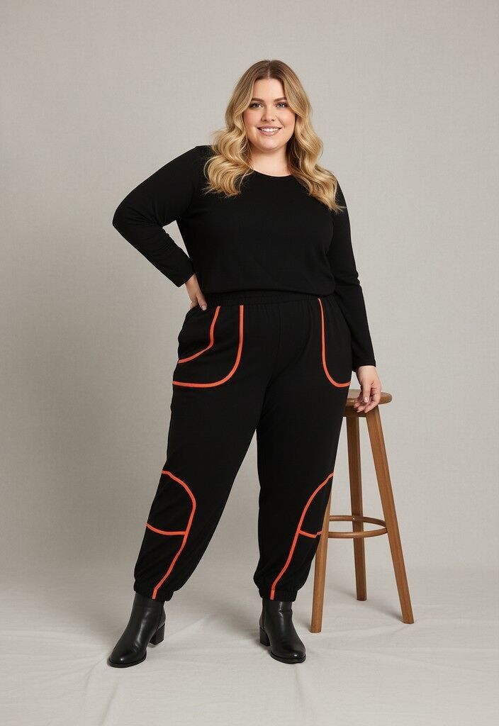 Orangefarbene Ripphose in Übergröße (B88)