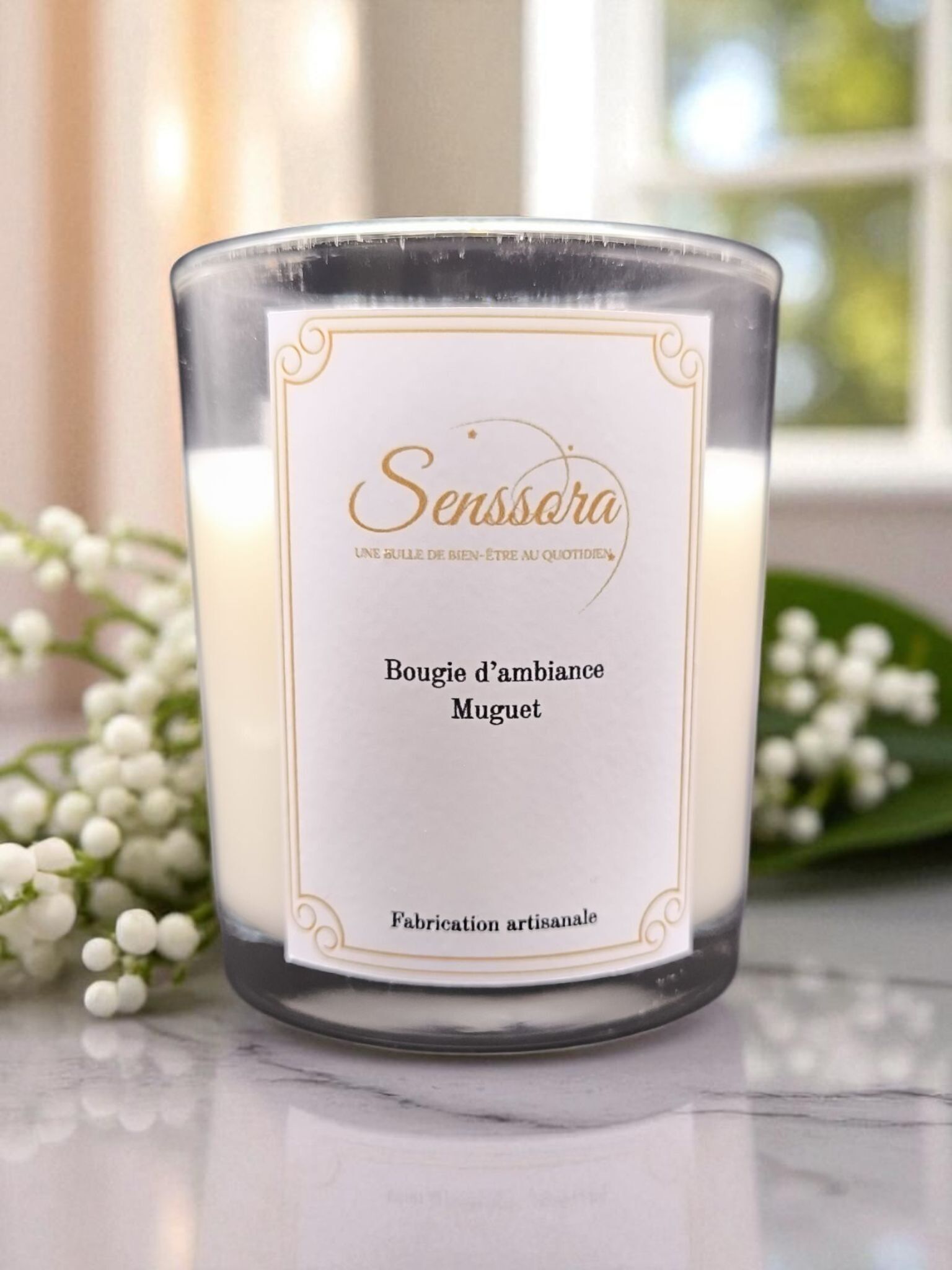 Handgemachte Maiglöckchenkerze – Frühlingsblumige Frische