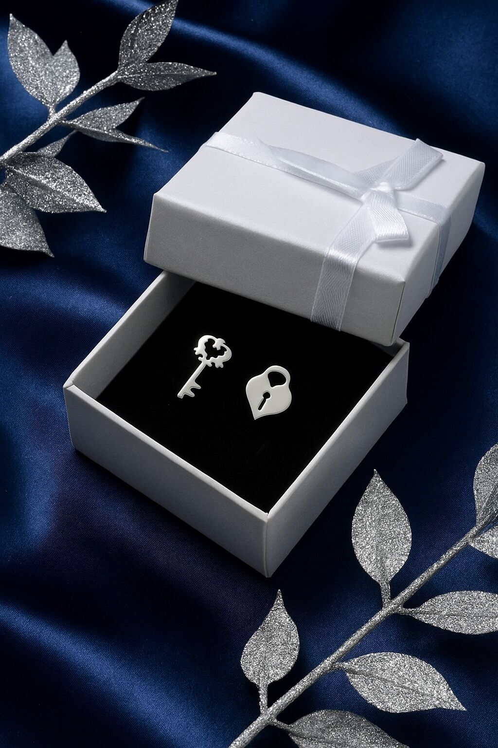 Padlock and Key Earrings