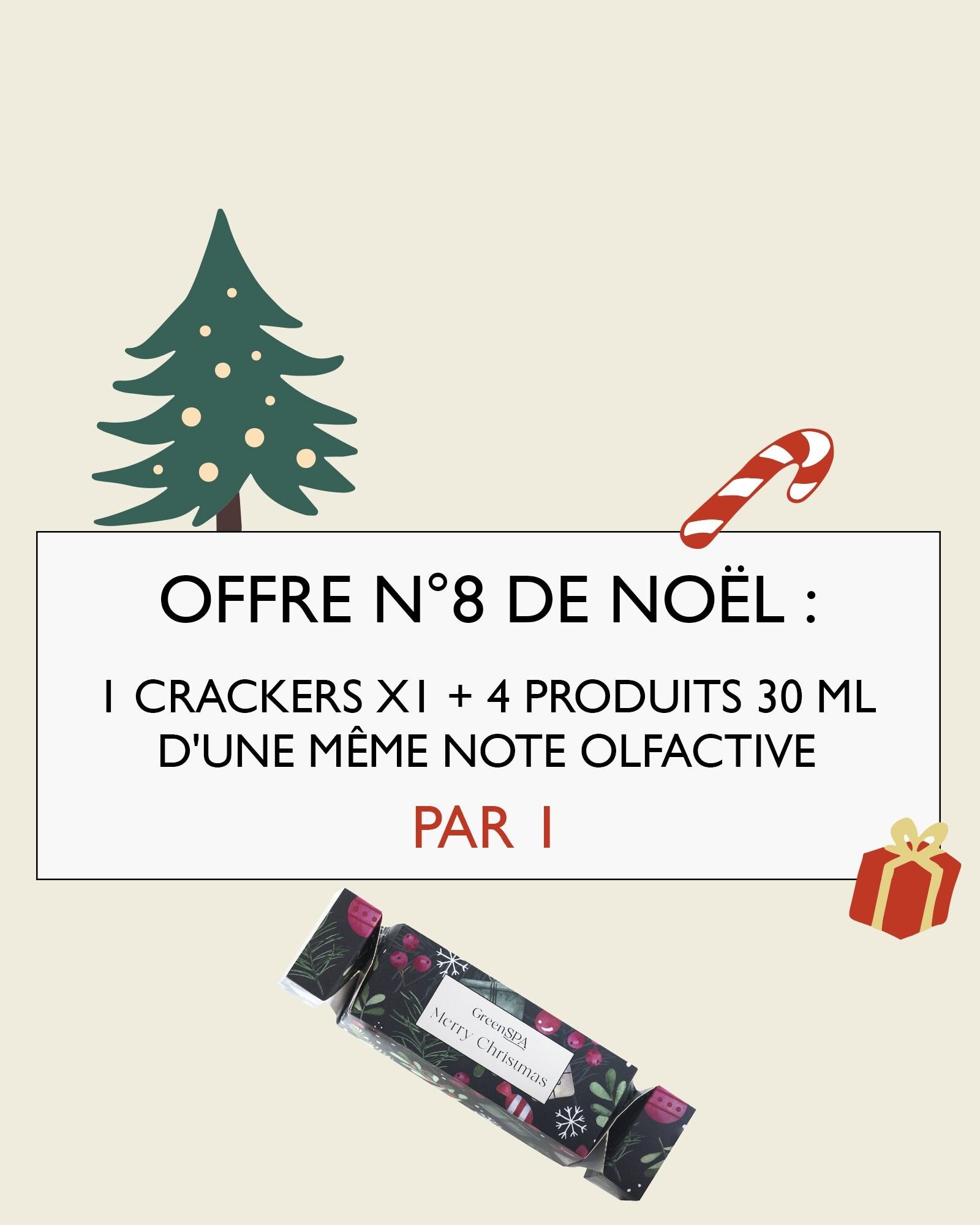 Weihnachtsangebot Nr. 8: 1 Cracker x1 + 4 30 ml Produkte der gleichen Geruchsnote x1