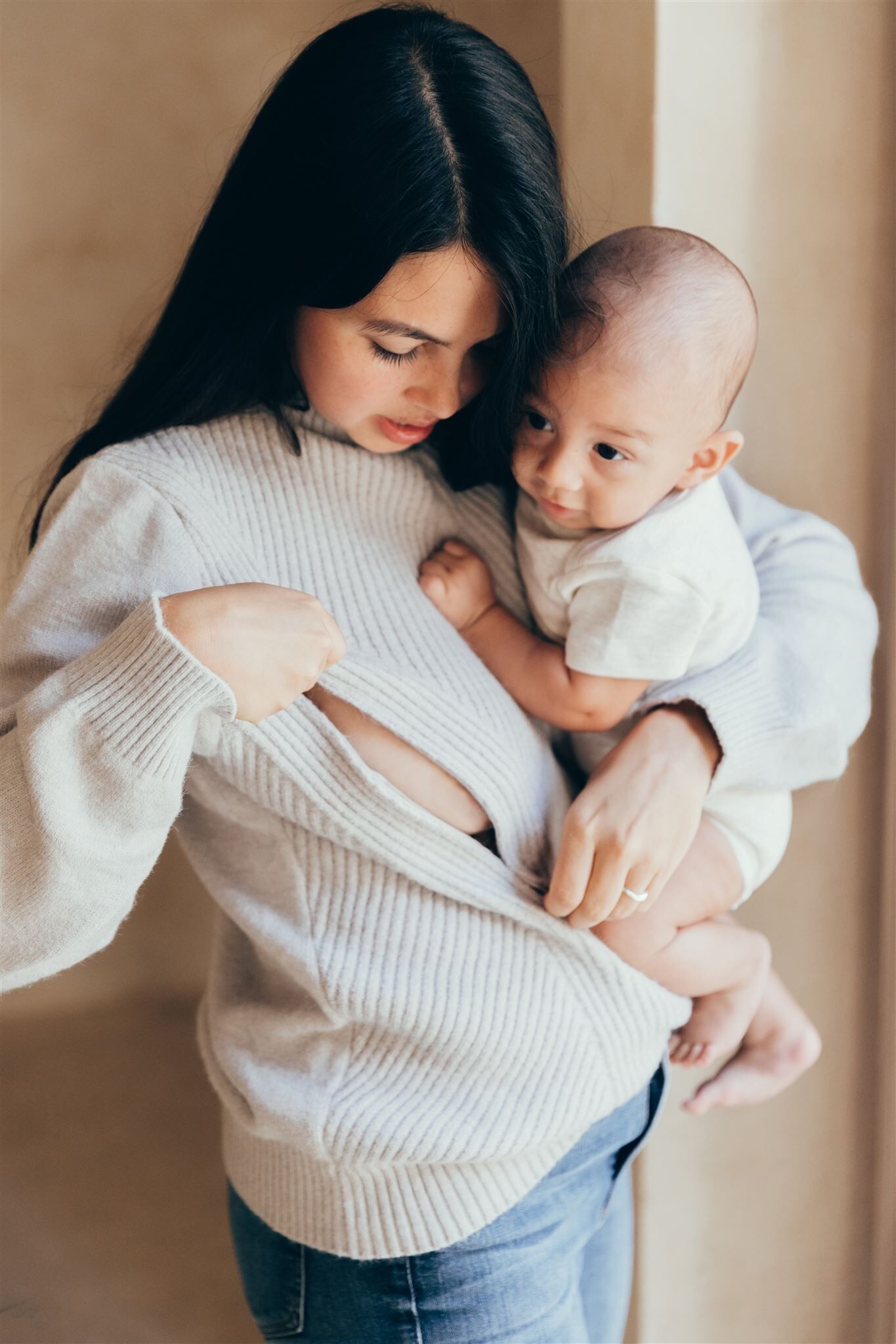 Suéter de enfermería gris ALMA