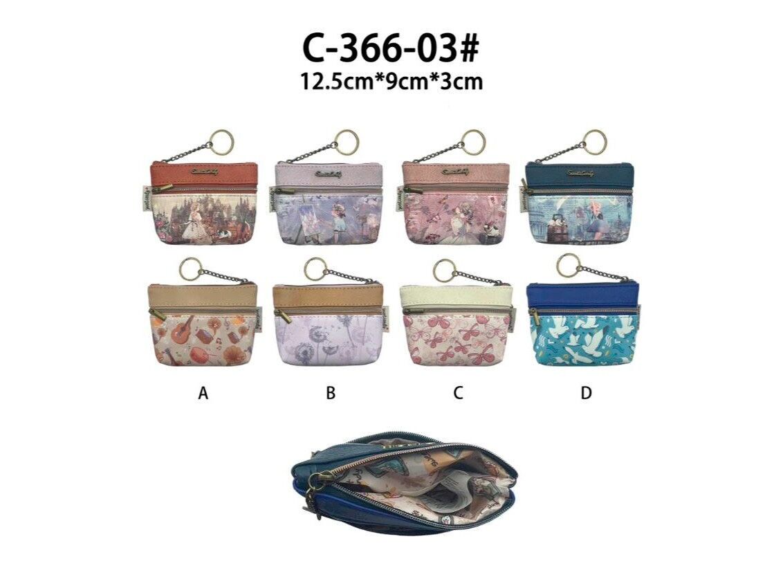 Synthetische Geldbörse mit süßer Bonbonpuppe und Ring