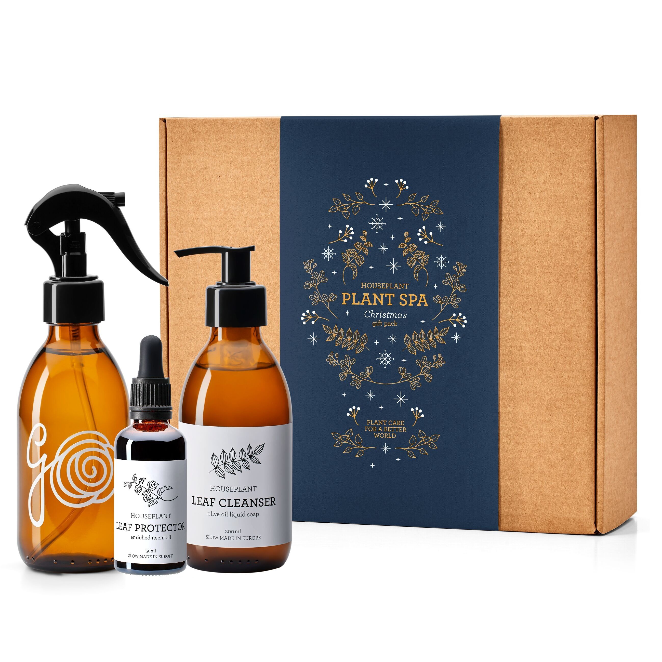 KIT DE NETTOYAGE ET DE PROTECTION DES PLANTES | Édition Noël - Savon et Neem 250 ml