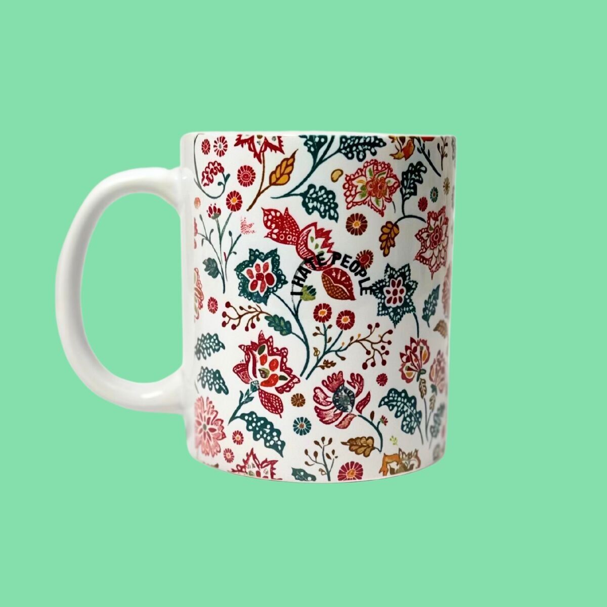 Tazza con messaggio subliminale "Odio le persone"