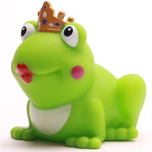 Reine des grenouilles avec couronne dorée - Jouet couineur