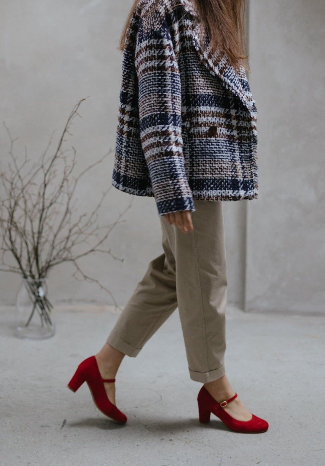 Handgefertigte Lederabsätze (6 cm) - Aurelia - Rot 35-42