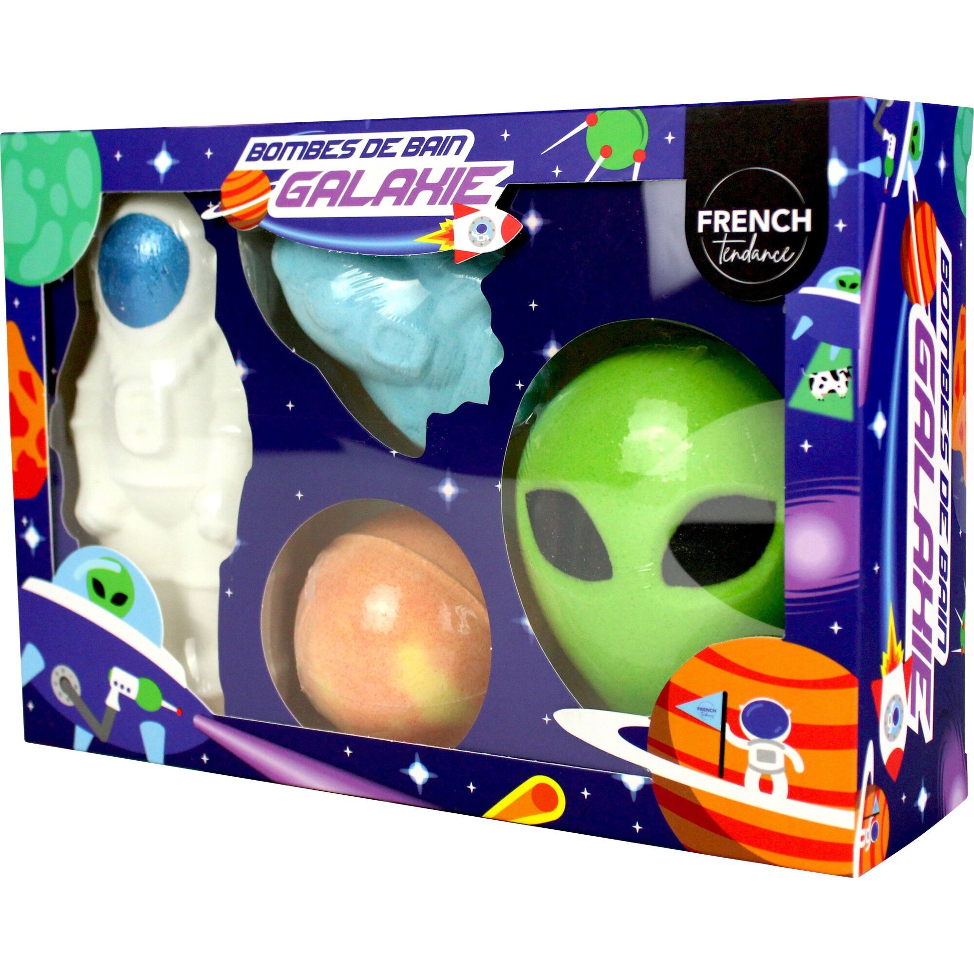 Galaxy Bath Bombs – Set of 4 Scented Bath Bombs | Gift Idea for Kids | French Tendance