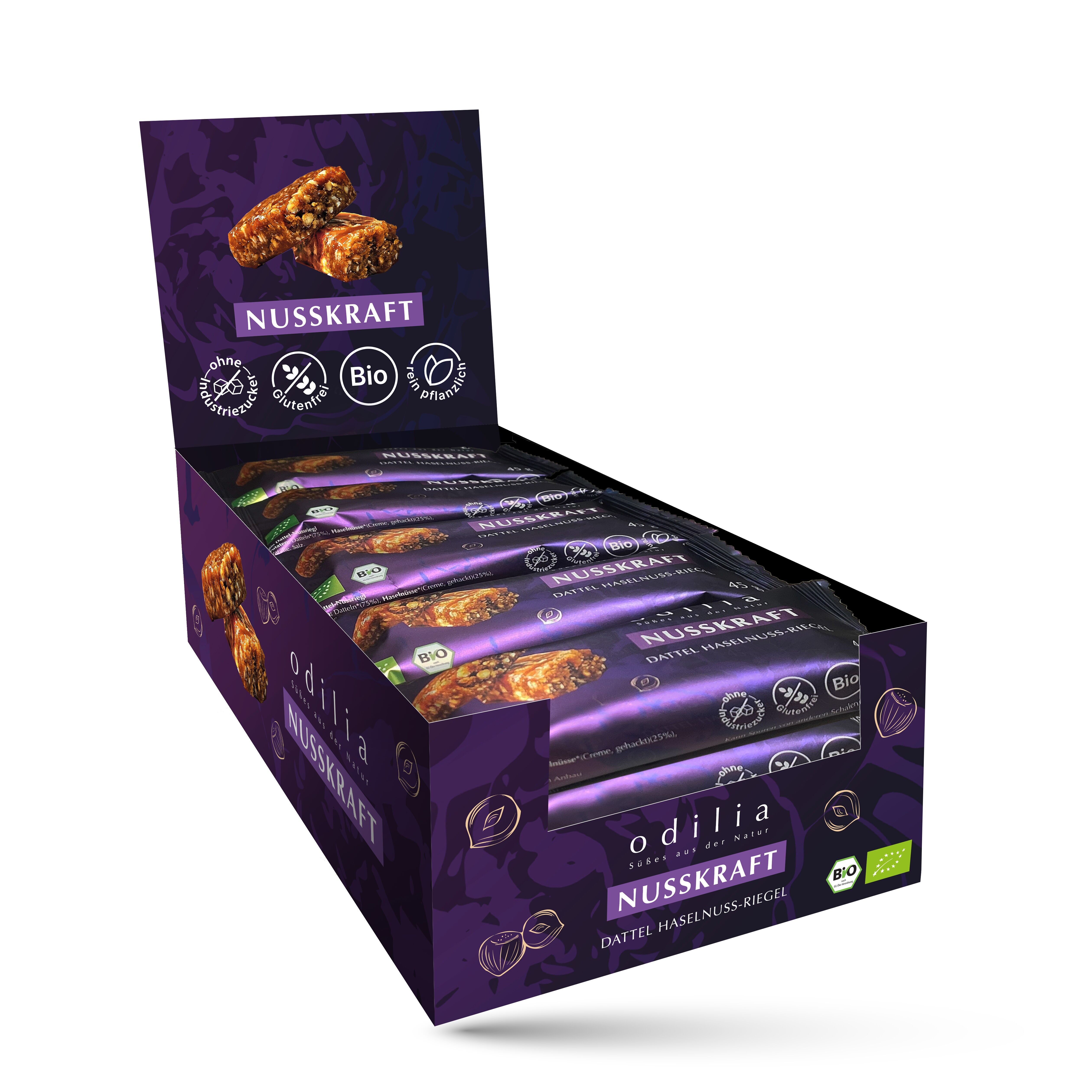 Barrette di datteri e nocciole biologiche Nusskraft