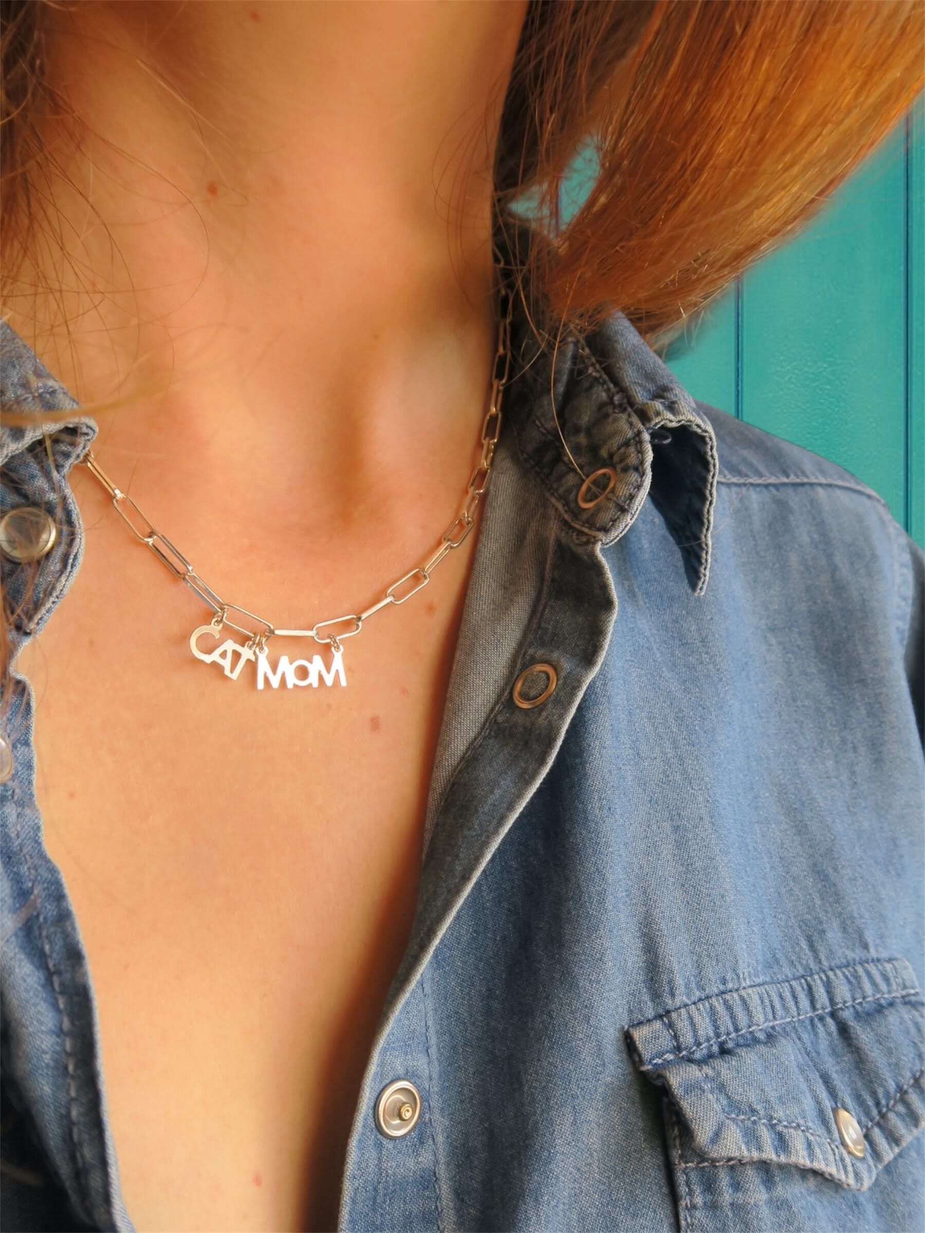cat mom necklace for cat mom