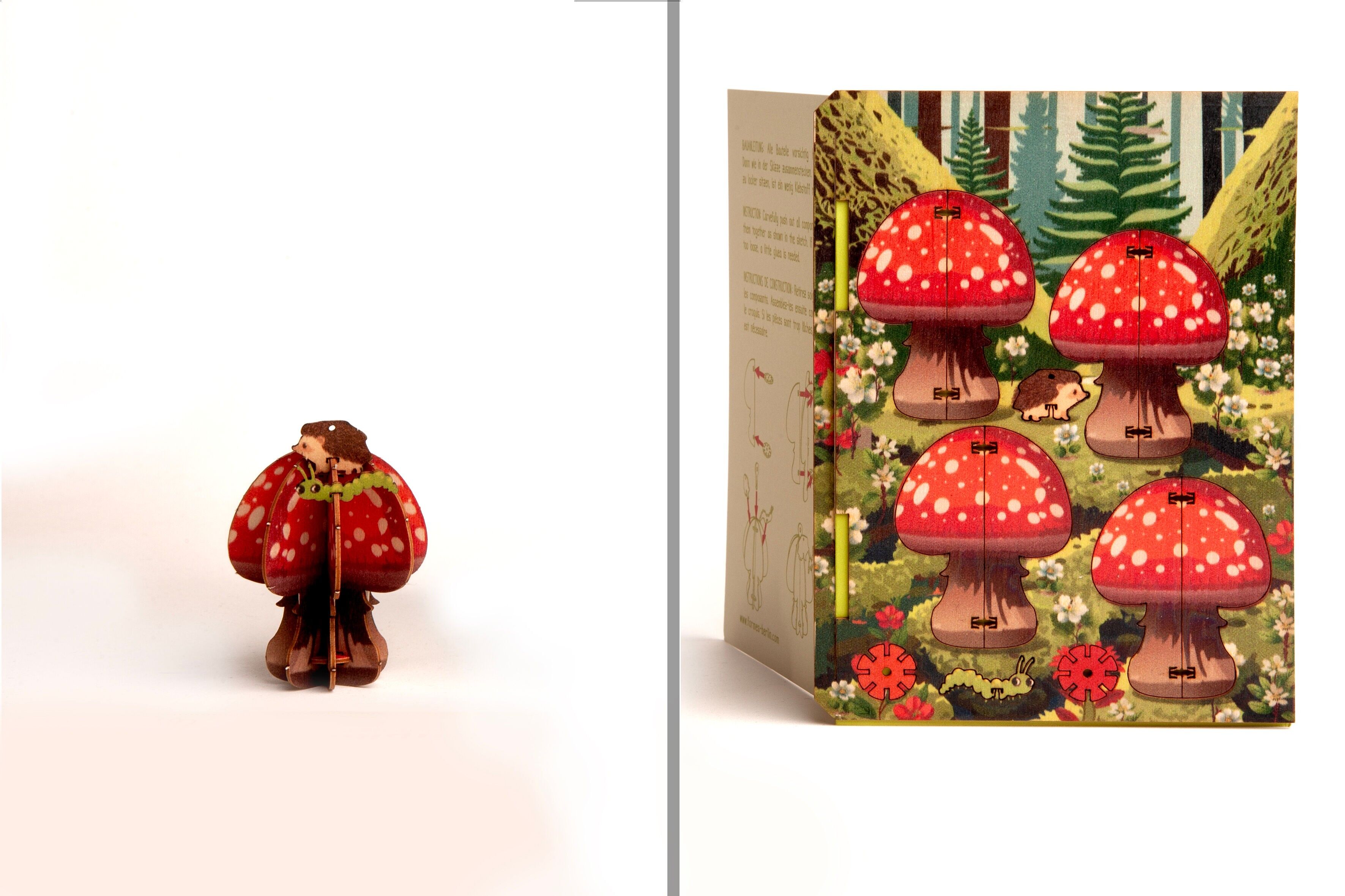 Amanita muscaria - Biglietti d'auguri puzzle 3D