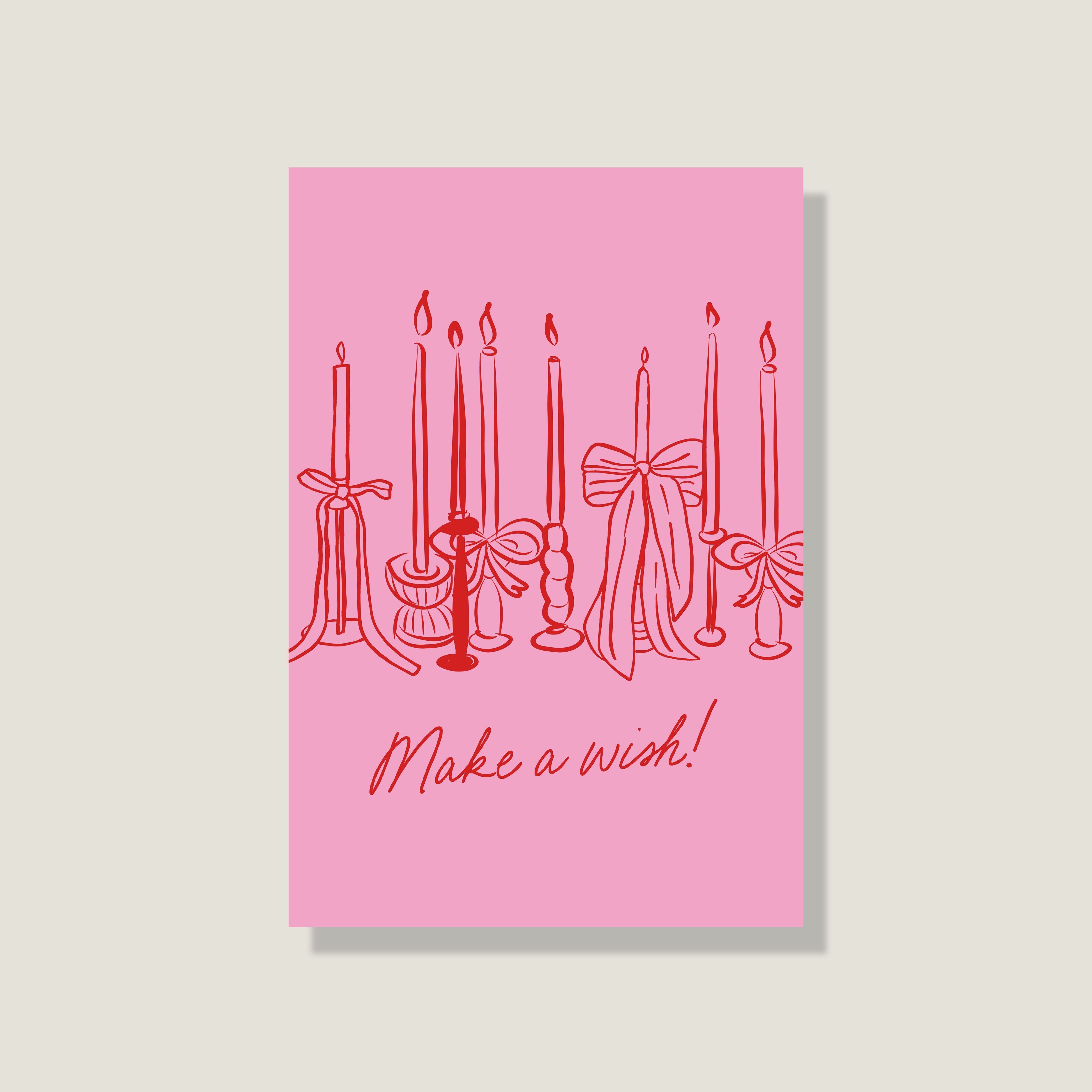 Postkarte 'Make a wish'