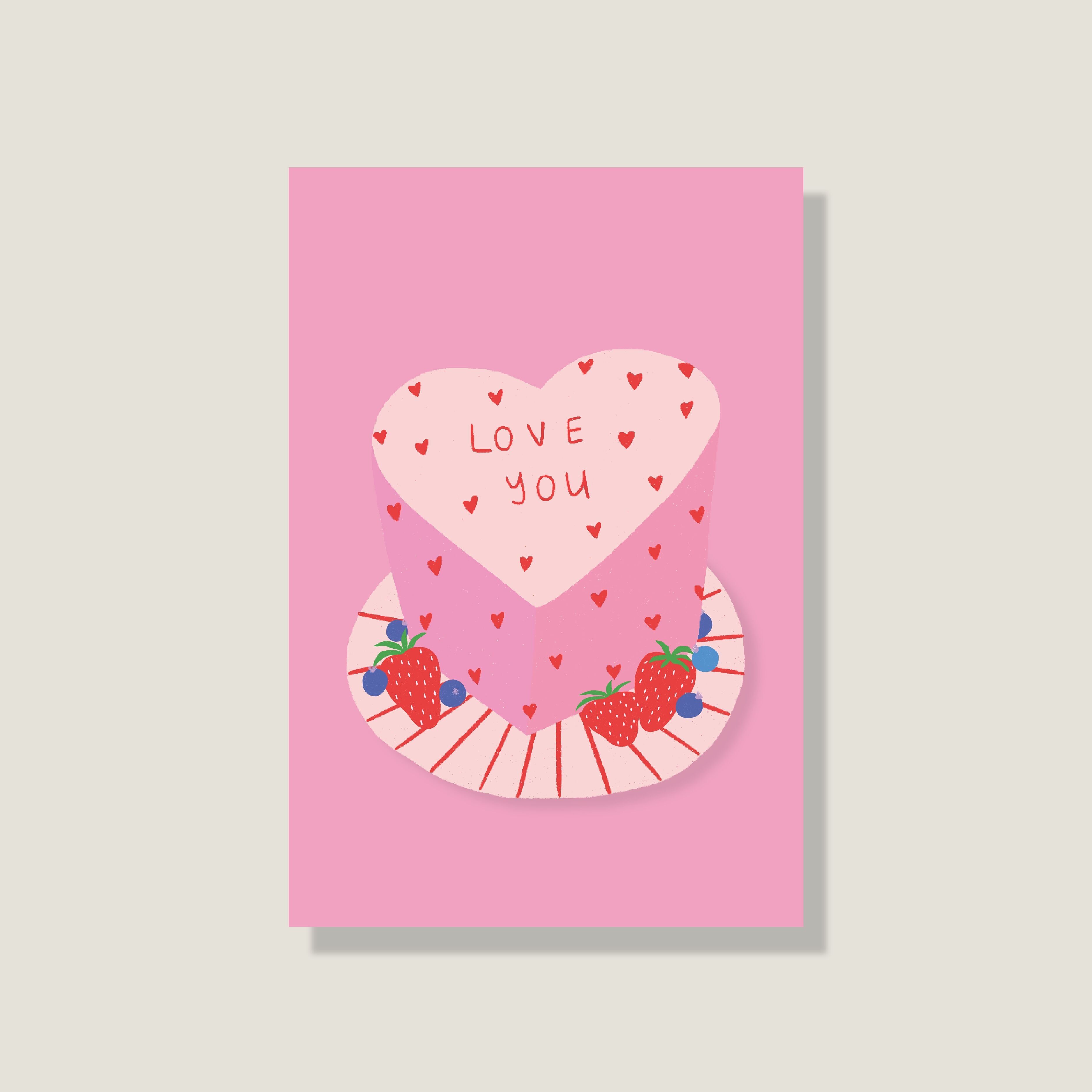 Postkarte 'Love you'