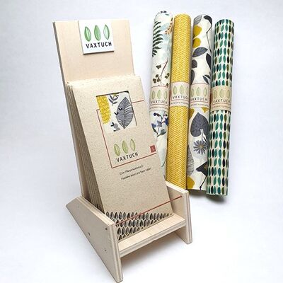 Vaxcloth Display-Packet SMALL, paños veganos de cera vegetal (20 productos)