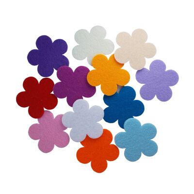 Flores de Fieltro para Decoración, Troqueladas, mezcla de colores, 35 mm / 35 mm