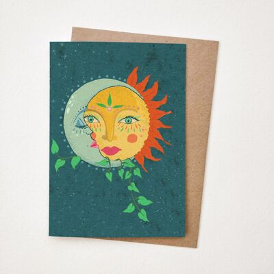 GREETING CARD A6 | Sun and Moon