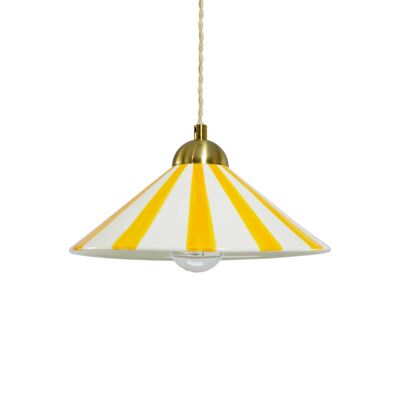 Praya handcrafted two-tone ceramic pendant light
