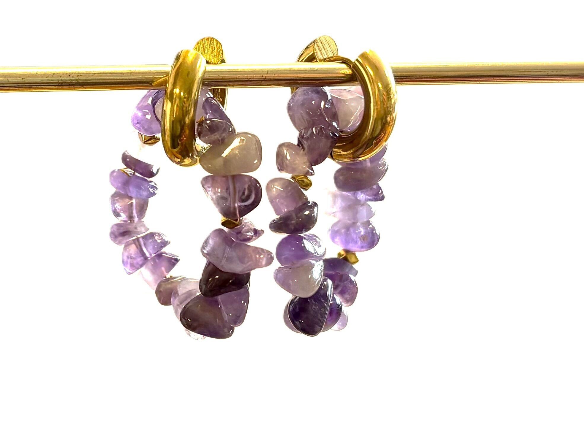 Orecchini in ametista chipstone