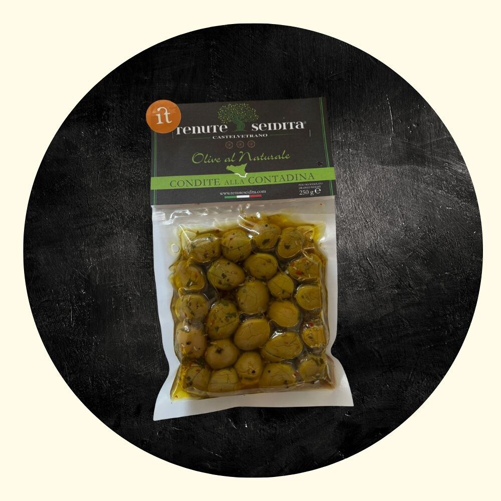 Aceitunas sazonadas al estilo campestre - 250 g