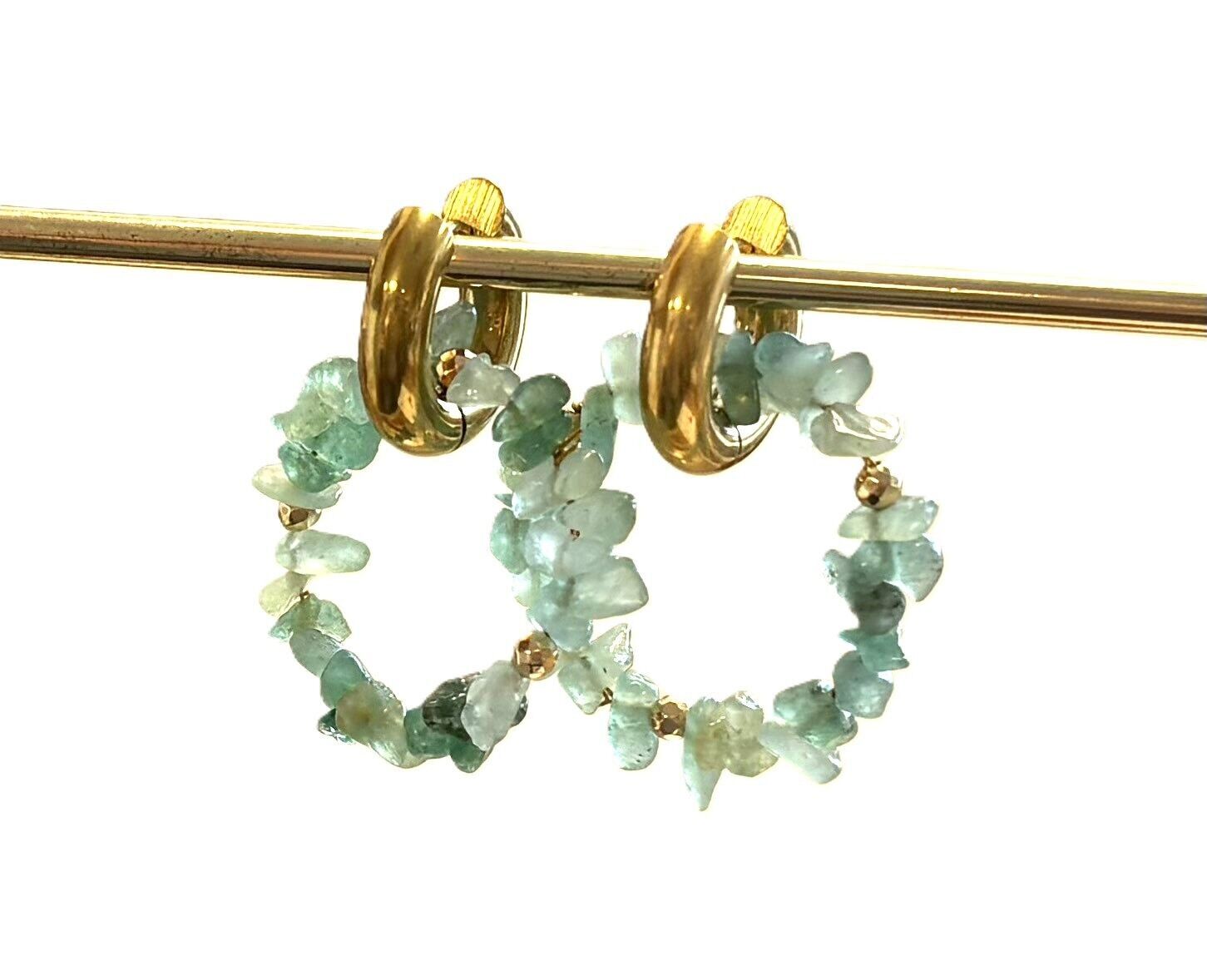 Orecchini in avventurina con pietra scheggiata