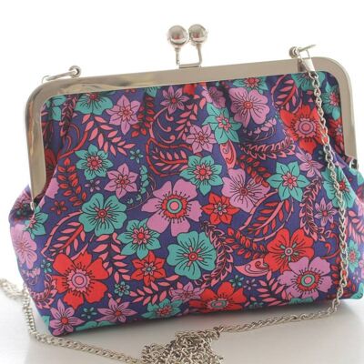 Borsa retrò Emma con stelo viola