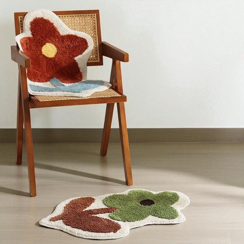 French Style Floral Rug | Bathroom Mat, Carpet, Floor Mat