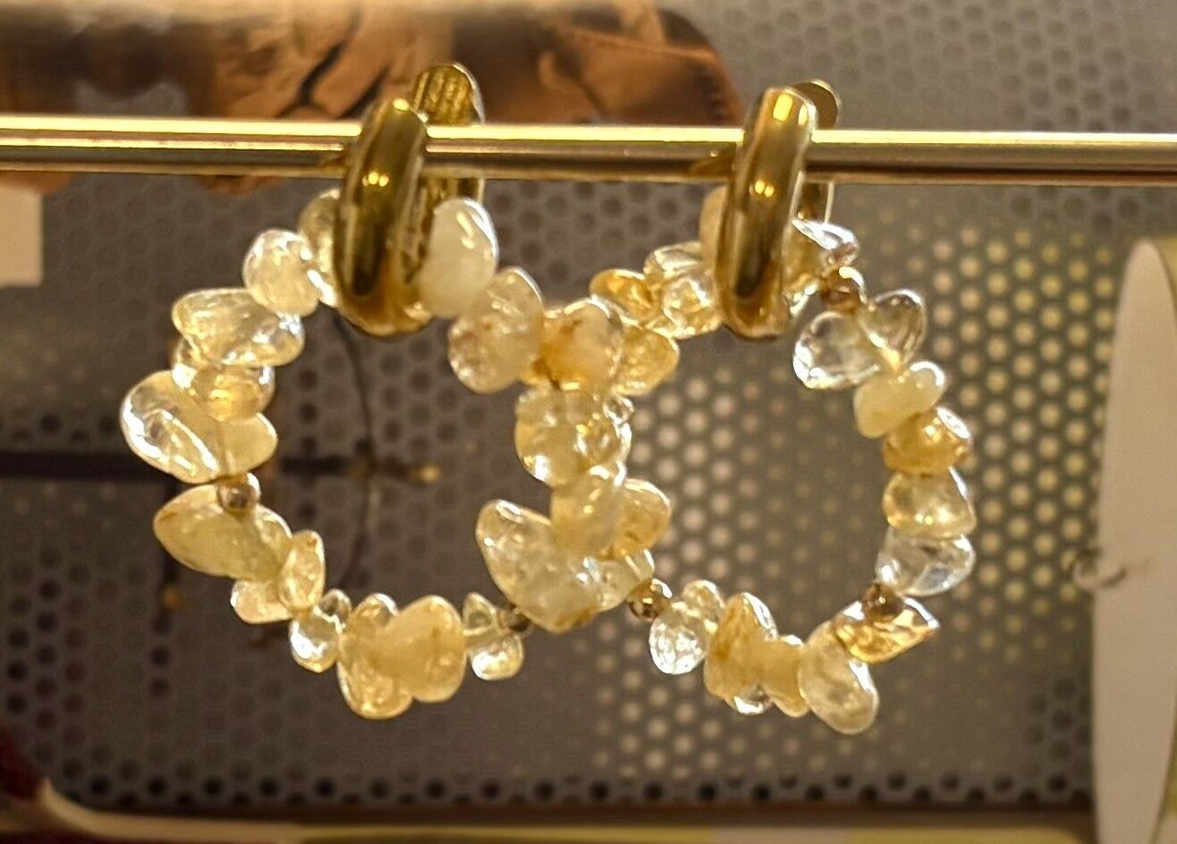 Orecchini in citrino e scheggia