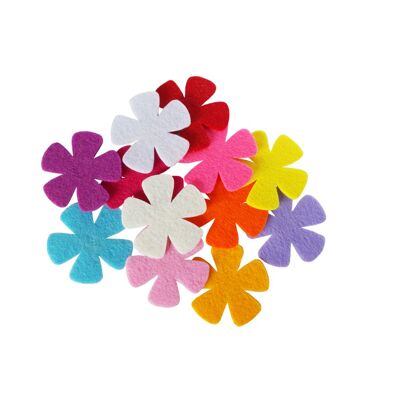 Fiori in feltro per decorazione, fustellati, colori misti, 31 mm/31 mm