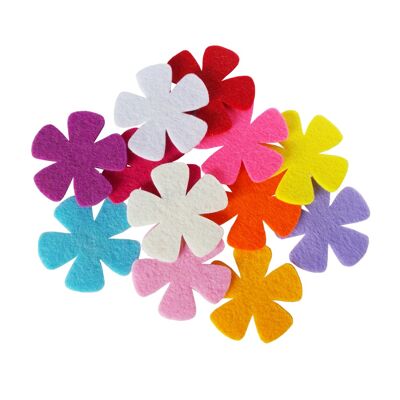 Filzblumen zur Dekoration, gestanzt, Farben mischen, 52 mm/52 mm