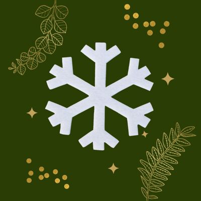 Fiocchi di neve in feltro per decorazioni natalizie, fustellati