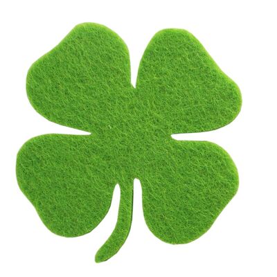 Felt Clovers for Decoration, Die Cut, Green, 38 mm/38 mm