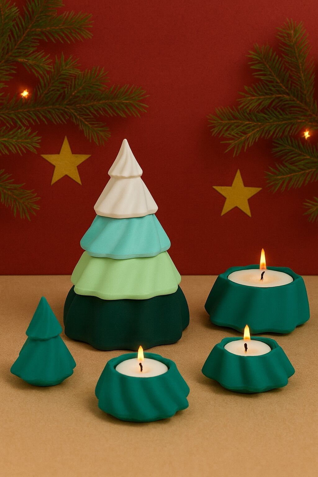 Modulares Weihnachtsbaumkerzen-Set