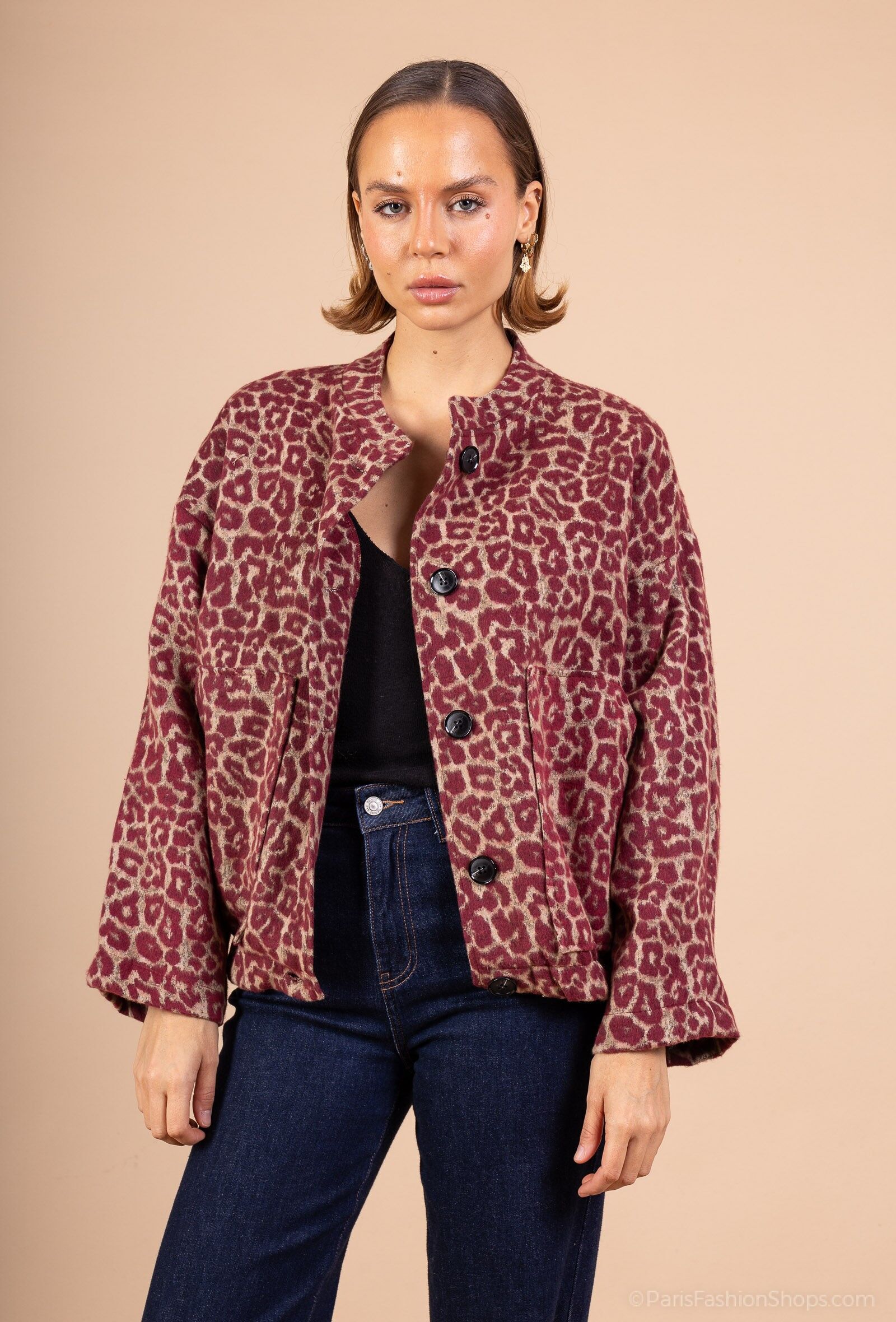 Veste corte stampata leopardo PV2545