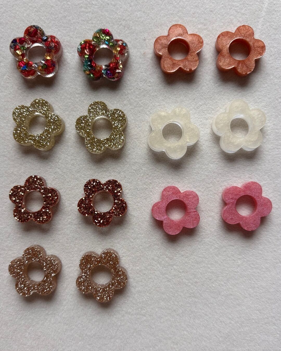 Medium Flower Earrings Refills - Resin Tassels