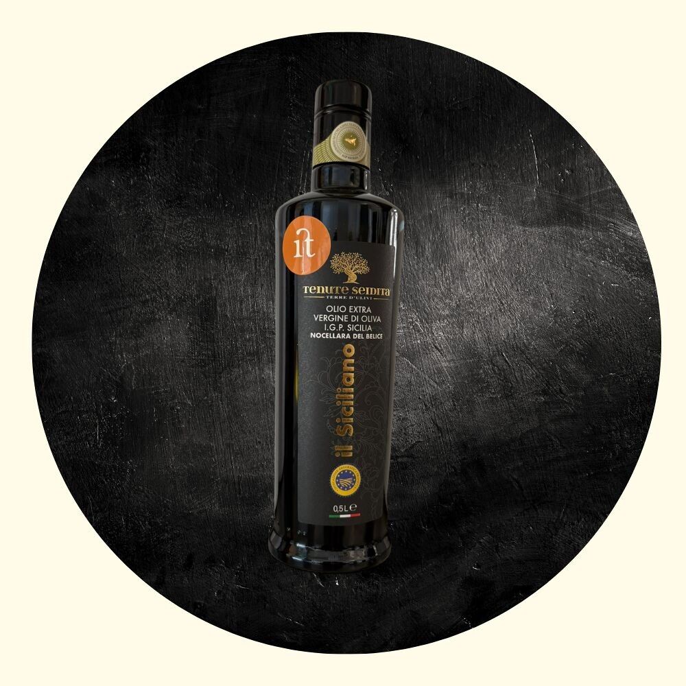 Olio d’Oliva 100% Italiano Origine Siciliano Kosher - 0,5 lt