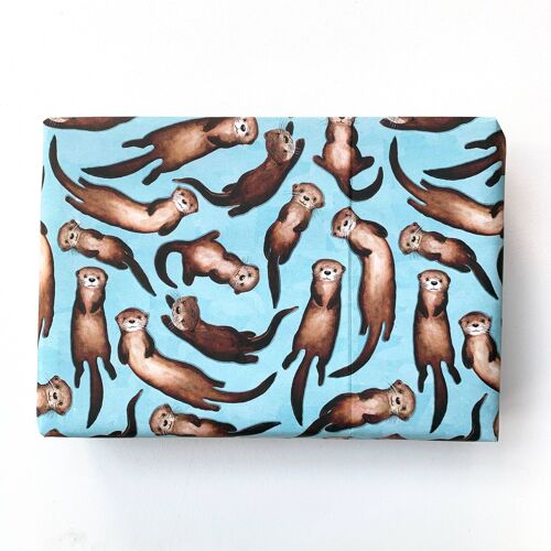Otter wrapping paper Sheets