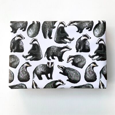 Badger wrapping paper Sheets