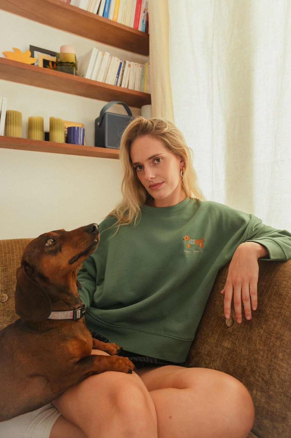 Sudadera bordada del club de amantes del perro salchicha