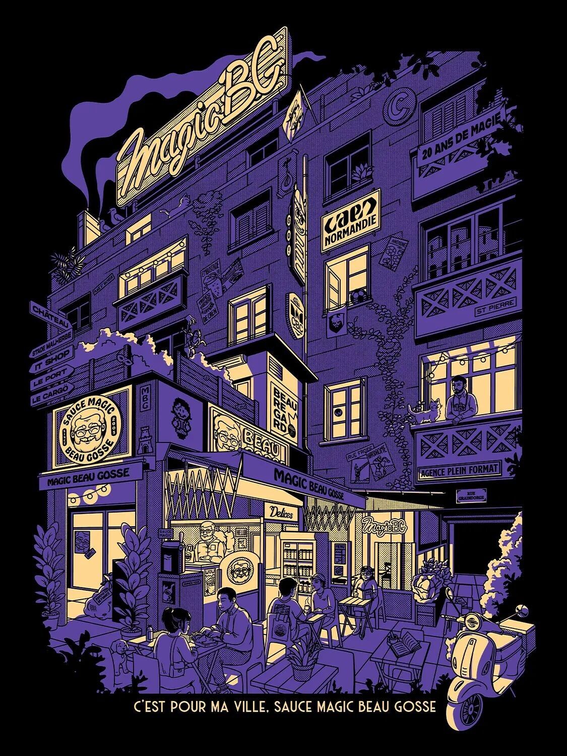 STAMPA MAGICA BEAU GOSSE - Notte