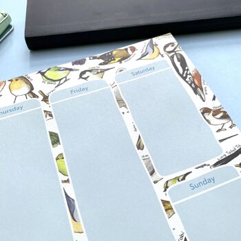 Bloc-notes pour agenda hebdomadaire Garden Birds 2